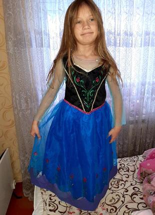 Платье анна холодное сердце на 7-8 лет1 фото