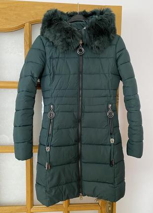 Пуховик зимовий жіночий куртка плащ