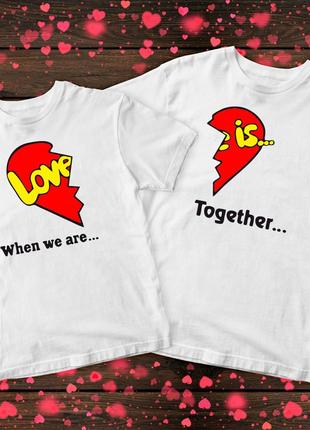 Парна футболка - love is