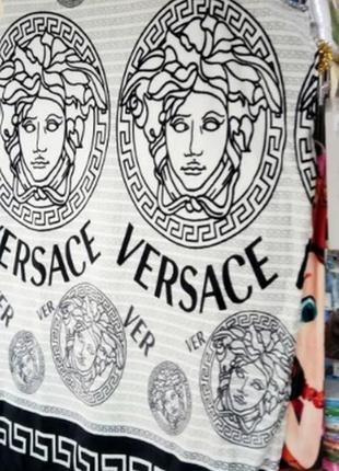 Щільний флісовий плед версаче versace полуторне євро двушка гарний подарунок1 фото