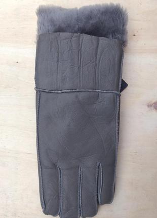 ❤мужские натуральные кожаные перчатки на натуральной овчине теплющие3 фото