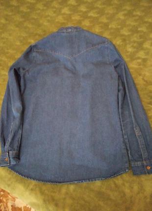 Джинсова рубашка- блуза з бантом від zara3 фото