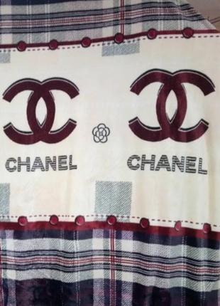 Щільний флісовий плед chanel шанель полуторне євро двушка гарний подарунок2 фото