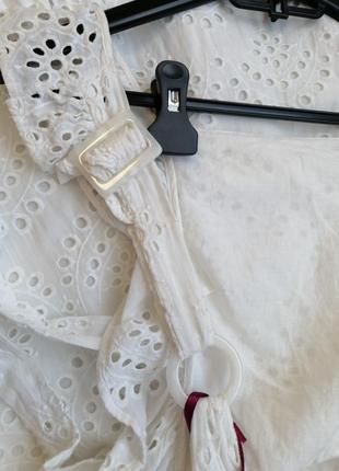 ✅ стильний гарненький комбінезон ромпер з натуральної тканини бавовна прошва з регульованими бретеля7 фото