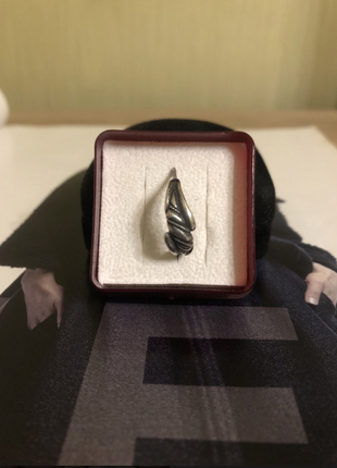 Срібло 875 проба зірка, вінтаж 70ті, моно\одиночна сережка, ідеальний стан