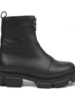 Женские ботинки кожаные.на молнии зимняя обувь black

на составе