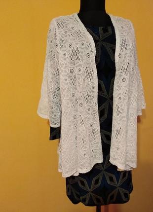 Легка ажурна накидка-кардиган від new look