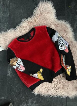 Крутезний світшот з хутряною вставкою