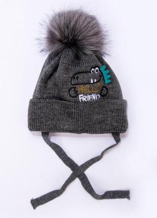Зимова шапка на флісі, зимняя шапка на флисе5 фото