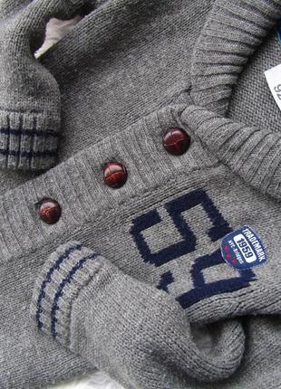 Теплая вязаная тепла в'язана кофта светр свитер джемпер реглан кардиган prenatal3 фото