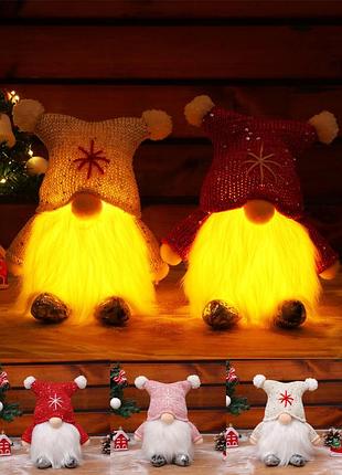 Рождественский ночник 22см*17см светодиодный скандинавский гном комплект