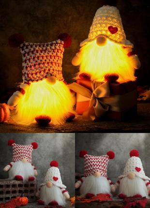 Рождественский ночник 20см*13см светодиодный скандинавский гном комплект1 фото