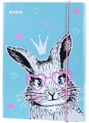 Папка для тетрадей на резинках kite cute bunny