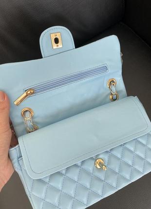 Сумочка в стилі 👝chanel 2.55 blue6 фото