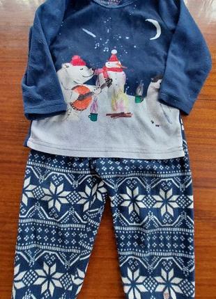 Флісова новорічна піжама, флисова новогодняя пижама