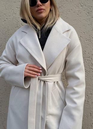 Зимове пальто прямого крою / зимове пальто оверсайз / вовняне пальто / тепле пальто з вовни / шерстяное пальто / зимнее пальто прямого кроя3 фото
