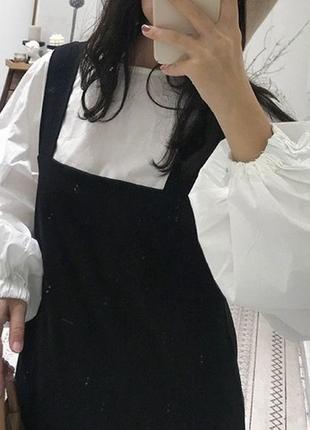 Сарафан, сукня (блуза з вишивкою + спідниця зі шлейками), етно, стиль topshop
