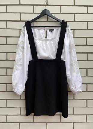 Сарафан, сукня (блуза з вишивкою + спідниця зі шлейками), етно, стиль topshop10 фото