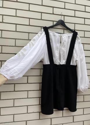 Сарафан, сукня (блуза з вишивкою + спідниця зі шлейками), етно, стиль topshop8 фото