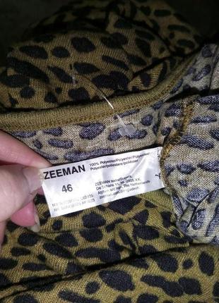 Трикотажная,стильная блузка-хаки с удлинённой спинкой,большого размера,zeeman8 фото
