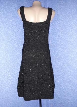 Платье zara черное с пуговицами из страз2 фото