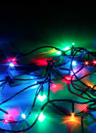 Гірлянда новорічна 100 лампочок (у розетку)1 фото