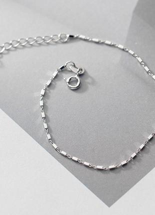 Жіночий браслет срібний з прямокутниками срібло