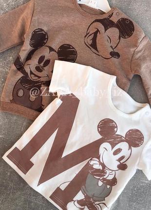 Disney 🤎mickey mouse набор світшот та футболка