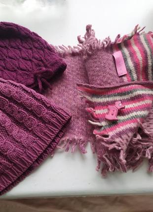Шарф radley шерсть 💯 теплый + шапки/набор