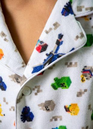 Дитяча піжама на ґудзиках, тканина фланель.5 фото