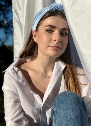Блакитний обруч для волосся my scarf