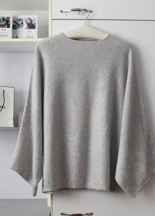 Cірий кашеміровий светр від zara, 100% кашемір