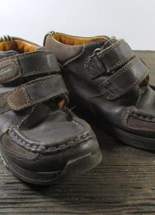 Туфлі шкіряні clarks, 9.5 (27, 17.5 см), коричневі, отл упоряд!