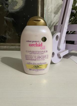 Кондиціонер ogx fade-defying + orchid oil conditioner олія орхідеї, для захисту кольору фарбованого волосся, 385 мл