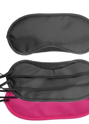 Маска для сну шовкова "однотонна чорна" пов'язка для чоловіків жінок. наглазна маска4 фото