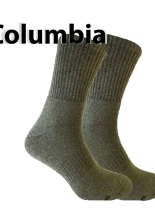 Тактические термо носкои columbia шерстяные махровые зимние olive coolmax высокие