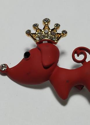 Брошка собачка