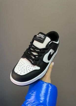 Кросівки nike sb dunk low white black3 фото