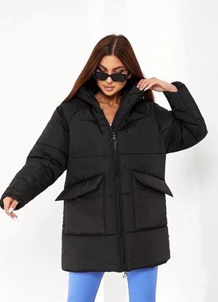 Модная и удобная теплая женская курточка . расцветки: чёрный, бежевый, электрик5 фото