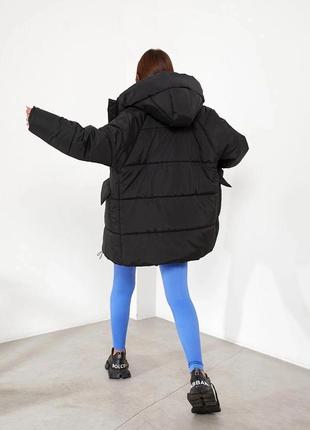Модная и удобная теплая женская курточка . расцветки: чёрный, бежевый, электрик10 фото
