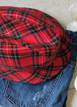 👠стильна капелюх,👠 шотландський принт шапка,👠капелюх у стилі скотіш👠2 фото
