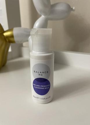 Молочко очищуюче для обличчя balance me pre and probiotic cleansing milk