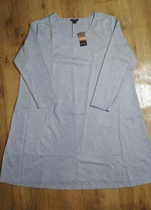 Батал! стильне віскозне плаття сірого кольору esmara, р. 2xl/52-54