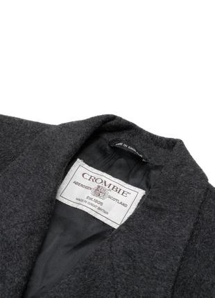 Пальто классическое мужское crombie s 44p dark gray wool7 фото