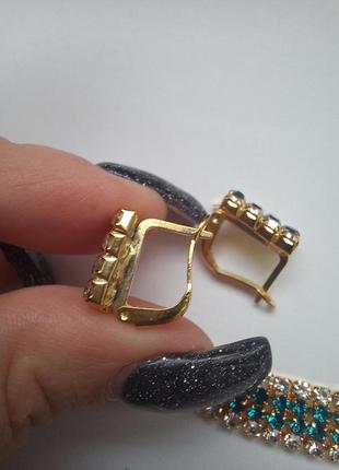 Набор, комплект украшений новый, браслет и серёжки