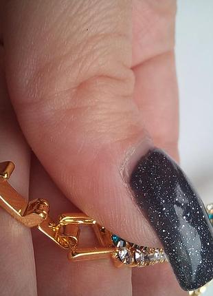 Набор, комплект украшений новый, браслет и серёжки