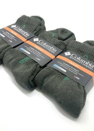 Набор тактических термо носков columbia шерстяные махровые зимние olive coolmax комплект 10 пар6 фото