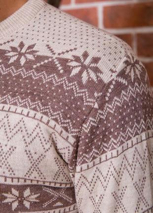 Чоловічий светр з новорічним принтом3 фото