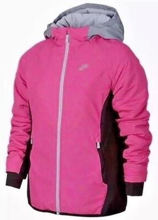 Куртка nike flash ultimate girls jacket hoodie kangaroo pink/black