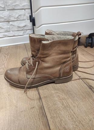 Ботинки зимние женские коричневые кожаные 37 р